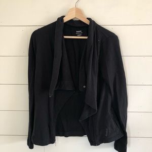 Reebok draping zip sweater / sweatshirt - sz s